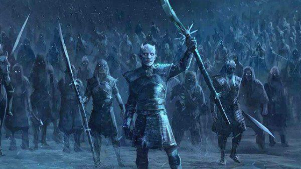 Artistic drawing of Game of Throne's undead army, ready to attack