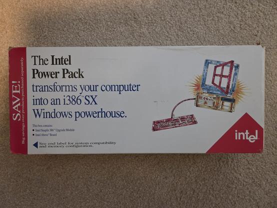 an Intel PowerPack i386sx upgrade for 286 machines.  this one is for a PS/2 Model 30 286.