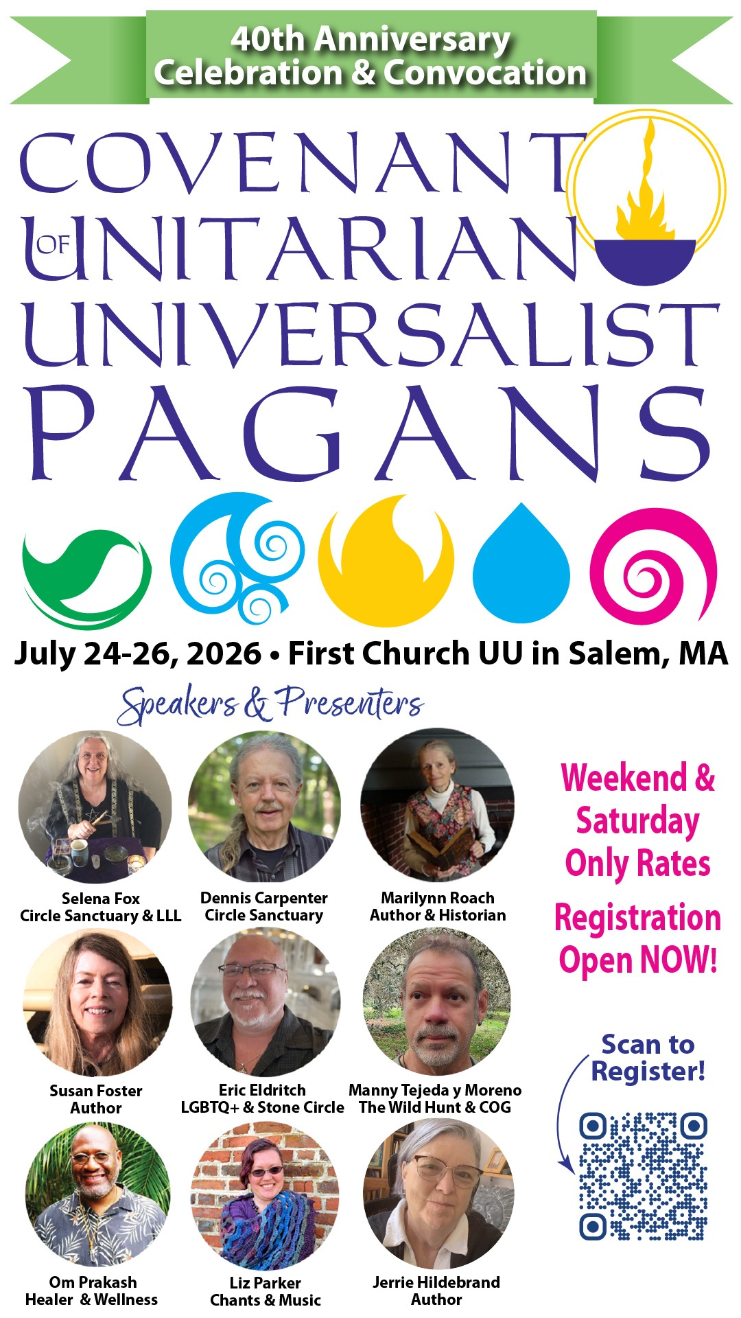 The national Covenant of UU Pagans (CUUPS) is putting on a convocation this year, July 24 - 26, in Salem, MA

Weekend and Saturday only rates available; registration open now!

https://cuups.org/CUUPS-Convocation