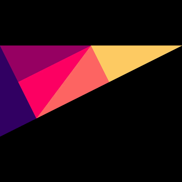 A right Triangle with 2:1 legs recursively divided into five smaller copies.
