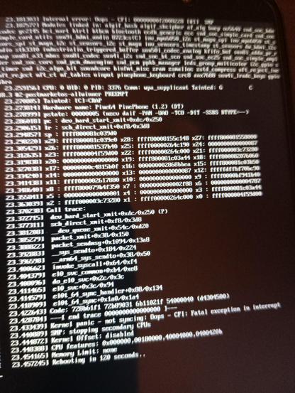 Trace error screen.