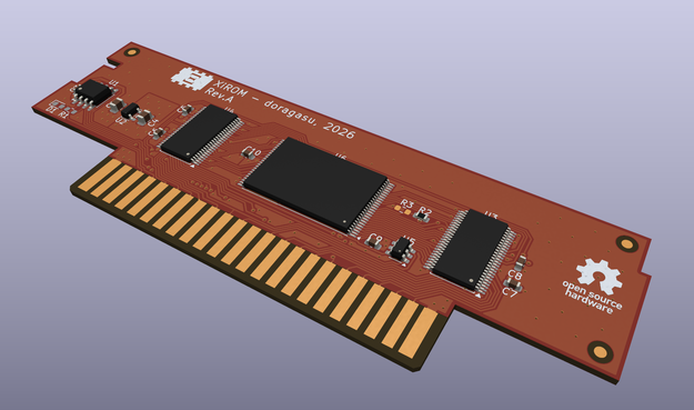 3D render of the XiROM cartridge