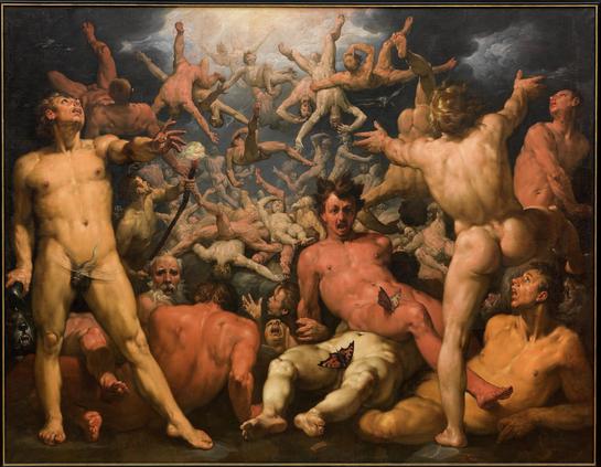 Affotografering af Cornelis Cornelisz. van Haarlem, Titanernes fald, 1588 – 1590.