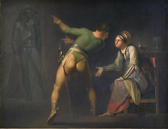 Affotografering af Nicolai Abildgaard, Hamlet hos sin moder, 1776 – 1779.