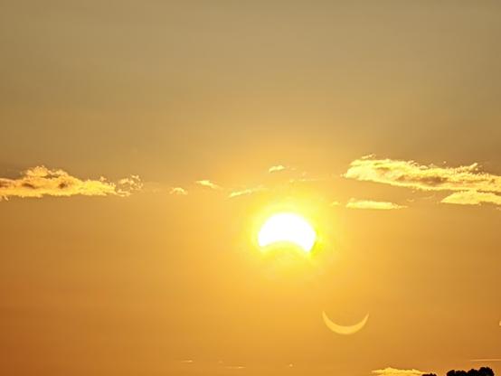 Mobile shot of eclipse from kayak