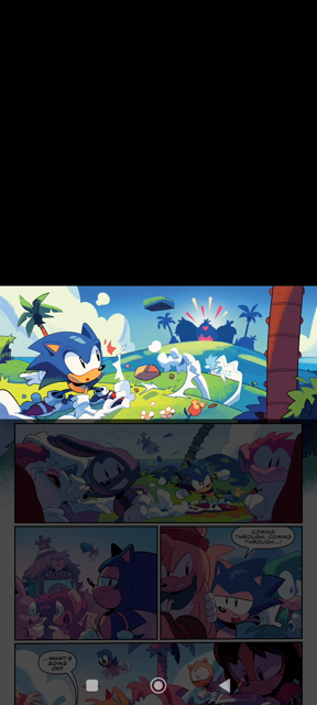 How a comic page is show in the neon Ichiban phone app