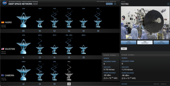 Screenshot of the DSN website