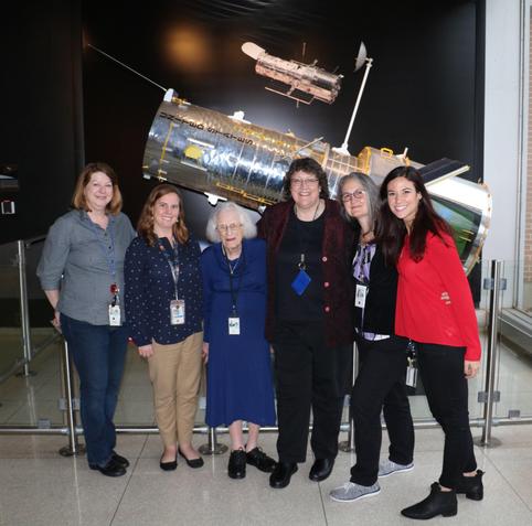 Nancy Grace Roman with Women of Hubble

Dr. Nancy Grace Roman, NASA's first Chief of Astronomy and "the Mother of Hubble," visits the Space Telescope Operations Control Center at NASA's Goddard Space Flight Center on March 31, 2017, and meets with some women from the Hubble Space Telescope project. Left to right: Beverly Serrano, Morgan Van Arsdall, Nancy Grace Roman, Olivia Lupie, Padi Boyd, and Erin Kisliuk.

Credit: NASA/GSFC/Jim Jeletic