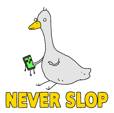 Never-Slop-Ente von @p@hj.9fs.net