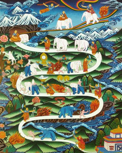 10 #elephants and #Samatha #meditation #thangka.
#BuddhistArt #Buddhism
