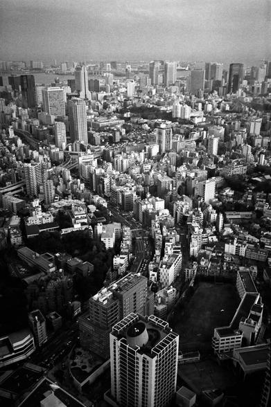 a view from roppongi hills looking out over the sprawl of tokyo