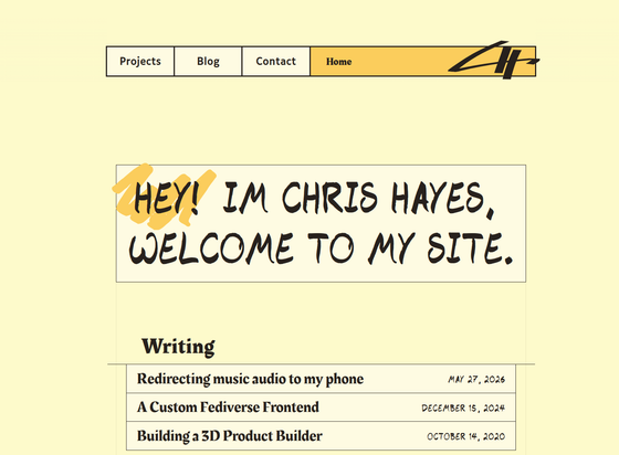 I couldn't help using the font on my personal site. Shown is the homepage with my greeting text now using this sharpie font. At bigger sizes you can see the bumpy edges that give the font an organic feel. Though my new problem is my site now has 3 fonts and I WANT ALL OF THEM.