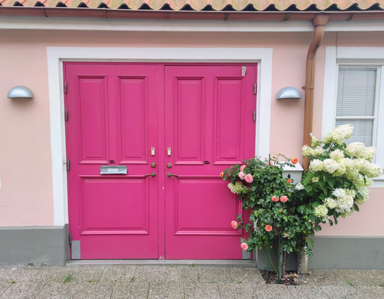 Pretty pink. And some flowers.