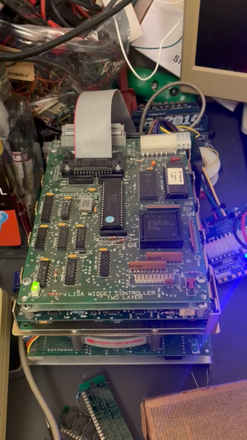 A video of a nice slab of PCB material on a large metal hard drive. The drive is up to speed, and the status LED is mostly on - but briefly flashing off

Like a 90% duty cycle?