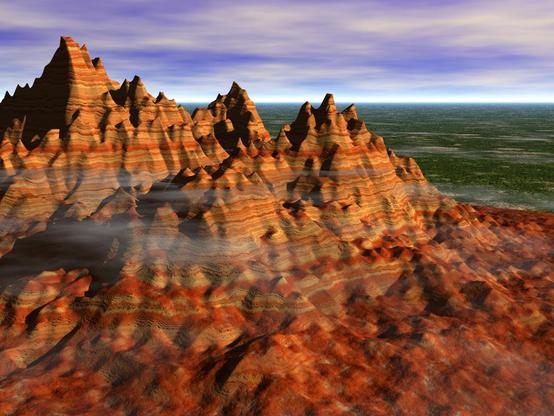 My first rendered landscape