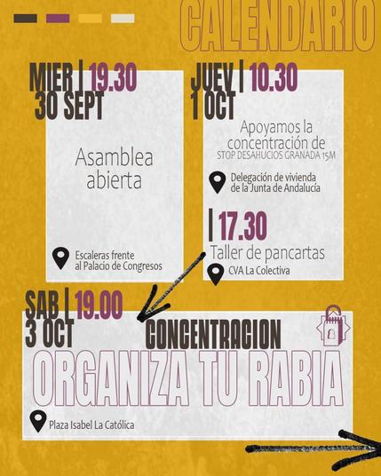 Cartel con las convocatorias listadas en el tut.