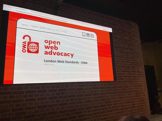 A screen reading “open web advocacy”