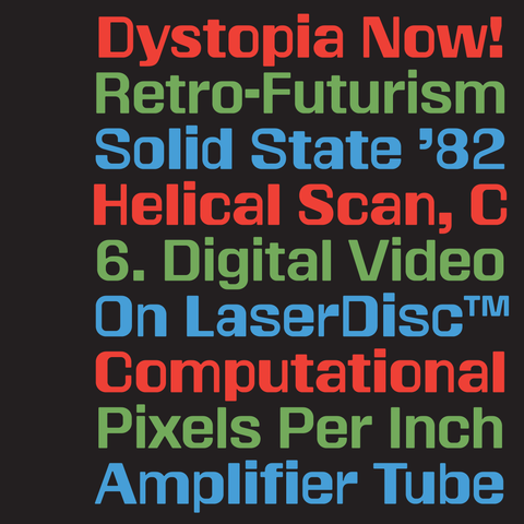 Type specimen showing the typeface Simulacra's three styles.