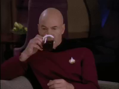 Cpt picard drinks hot earl grey