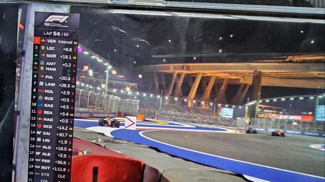 HAM leaving the track because NOR is overtaking