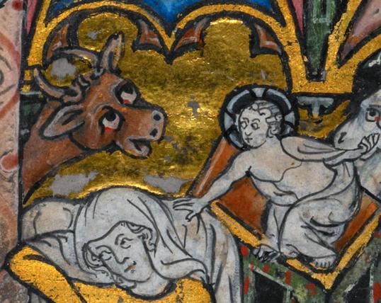 Nativity. ‘The Maastricht Hours’, Liège 14th century. British Library, Stowe 17, fol. 15v.
#medieval #MedievalArt