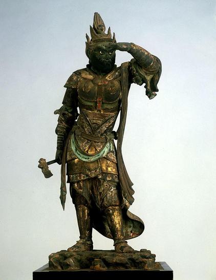 Standing Statue (Dog God) of the Twelve Generals, #Tokyo National Museum, #Japan. It is said that this statue of the twelve generals was originally located at Joruri-ji, and may have been created by a #Buddhist sculptor of the Kei school, or as a homage to Unkei. #Buddhist statues with realistic, human-like facial expressions.
#BuddhistArt #Buddhism