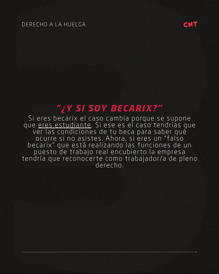 “¿Y SI SOY BECARIX?”
Si eres becarix el caso cambia porque se supone que eres estudiante. Si ese es el caso tendrías que ver las condiciones de tu beca para saber qué ocurre si no asistes. Ahora, si eres un “falso becarix” que está realizando las funciones de un puesto de trabajo real encubierto la empresa tendría que reconocerte como trabajador/a de pleno derecho.