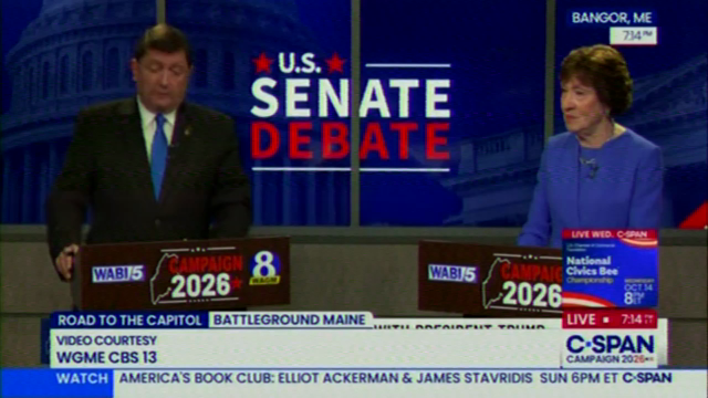 Troy Jackson: "Sen. Collins says that she voted against it 9 times, but she didn't have the votes. Well, that sounds like then we probably ought to have Democrats in charge of the Senate so we have the votes to stop this war and hold Donald Trump in check. It sounds like Republicans won't do that."