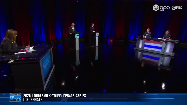 Ossoff: "Mike Collins called for killing immigrants by throwing them to their deaths out of helicopters. I'd like to hear if Mike Collins stands by that statement. Do you still believe in extrajudicial killing of immigrants?"

Collins: *does not answer.*