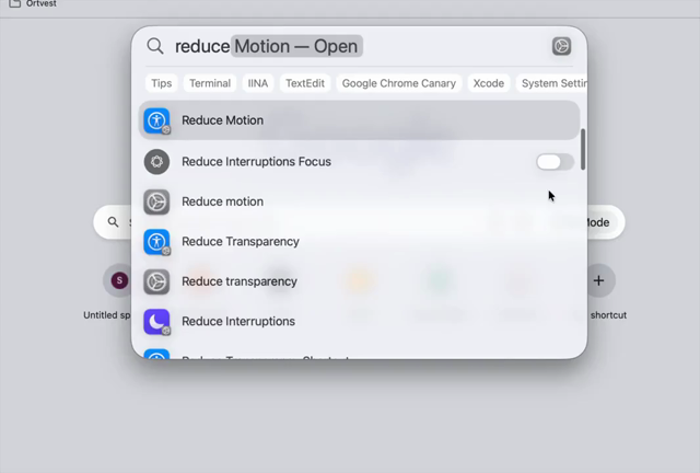 Spotlight showing inline toggle in the search results and moving it away from under the mouse when hovering over it