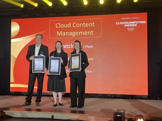 Nextcloud wins Platinum at the CloudComputing-Insider IT Awards 2026