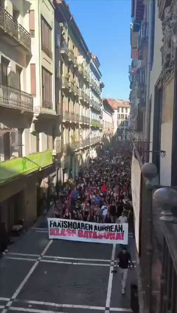 Short clip of an enormous protest in northern Spain.