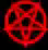 a tiny spinning inverted pentagram