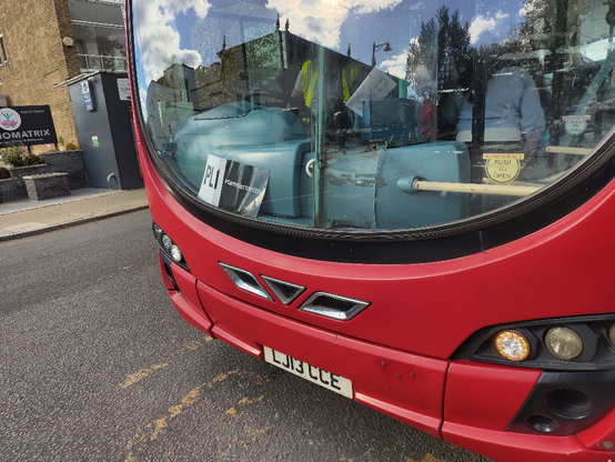 a rail replacement bus to Hammersmith with the designation "PL1"