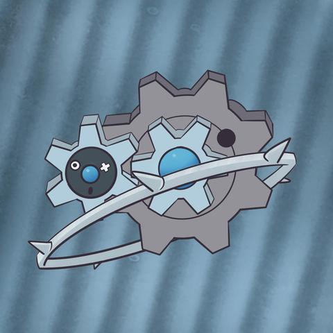 a drawing of the Pokémon klinklang