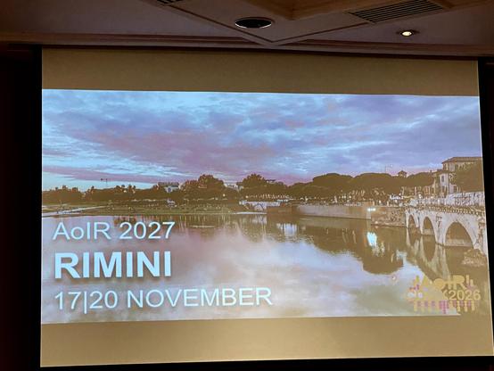 AoIR 2027 – Rimini, Italy, 17-20 Nov. 2027