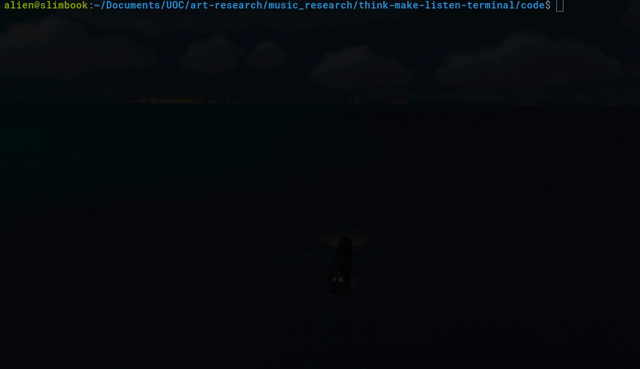 Un videito con música y animación Unicode en terminal de linux