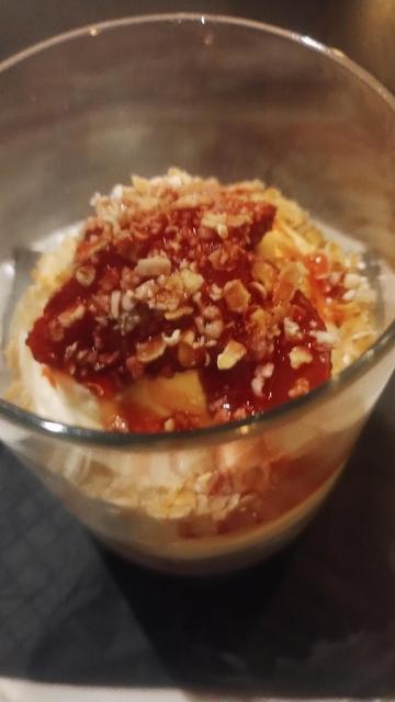 Close up of a Cranachan dessert