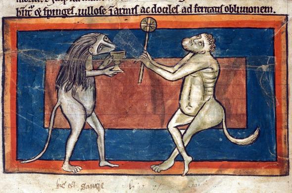 #Moomins. Bestiary, Salisbury 13th century. British Library, Harley 4751, fol. 11v.
#medieval #MedievalArt