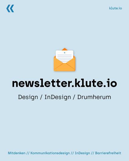 Newsletter-Werbung mit der URL newsletter.klute.io