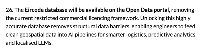 Screenshot of the relevant point in the Irish Government's AI strategy annnouncement