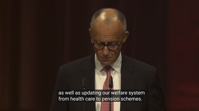 "as well as updating our welfare system from health care to pension schemes."