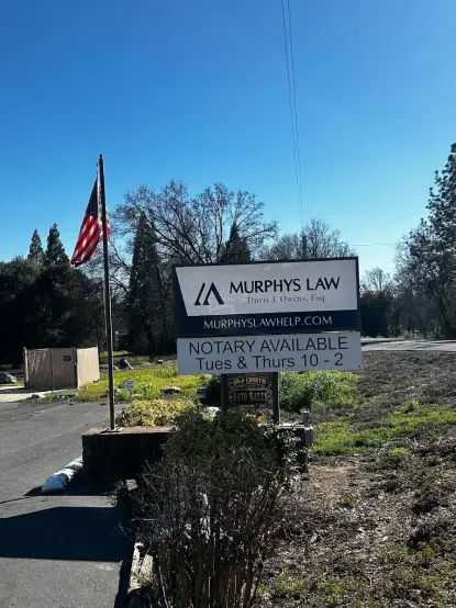 Sign for the business Murphys Law