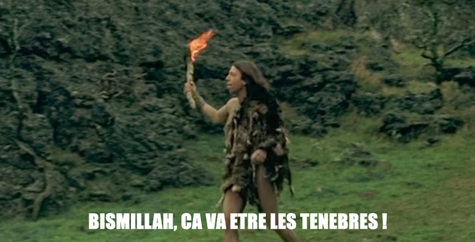 Personage de Rrrrr. Fausse citation "Bismillah, ça va être les ténèbres".