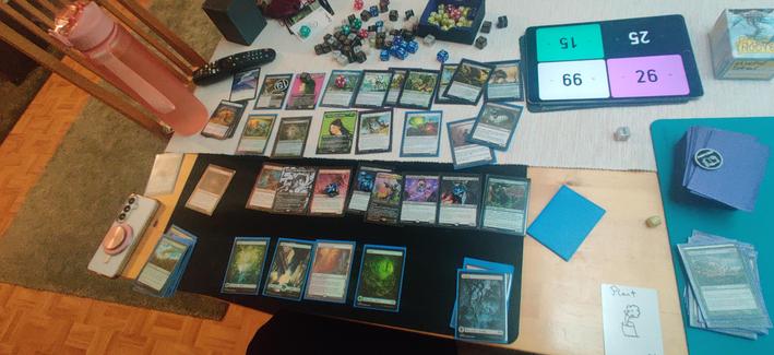 A Magic the Gathering Commander table with 26 creatures.