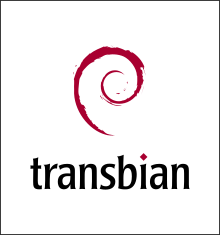 debian logo but with transbian in debian's font