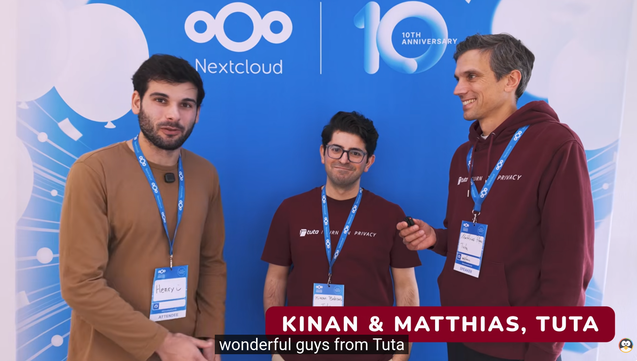 Henry, Kinan & Matthias at the Nextcloud conference